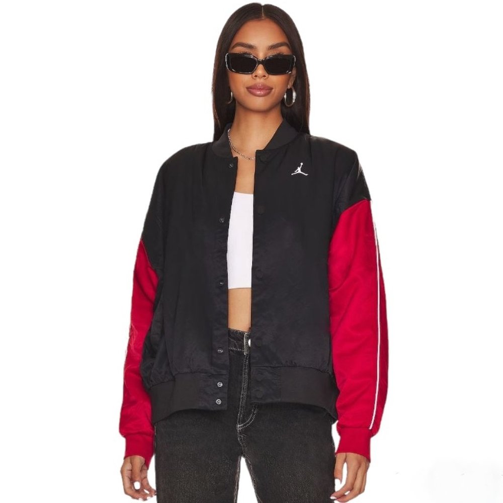 Nike Jordan Women's Flight Renegade Snap Front Jacket NWT - Size Large